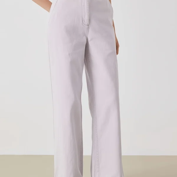 Mid-Rise Cotton Wide-Leg Jeans