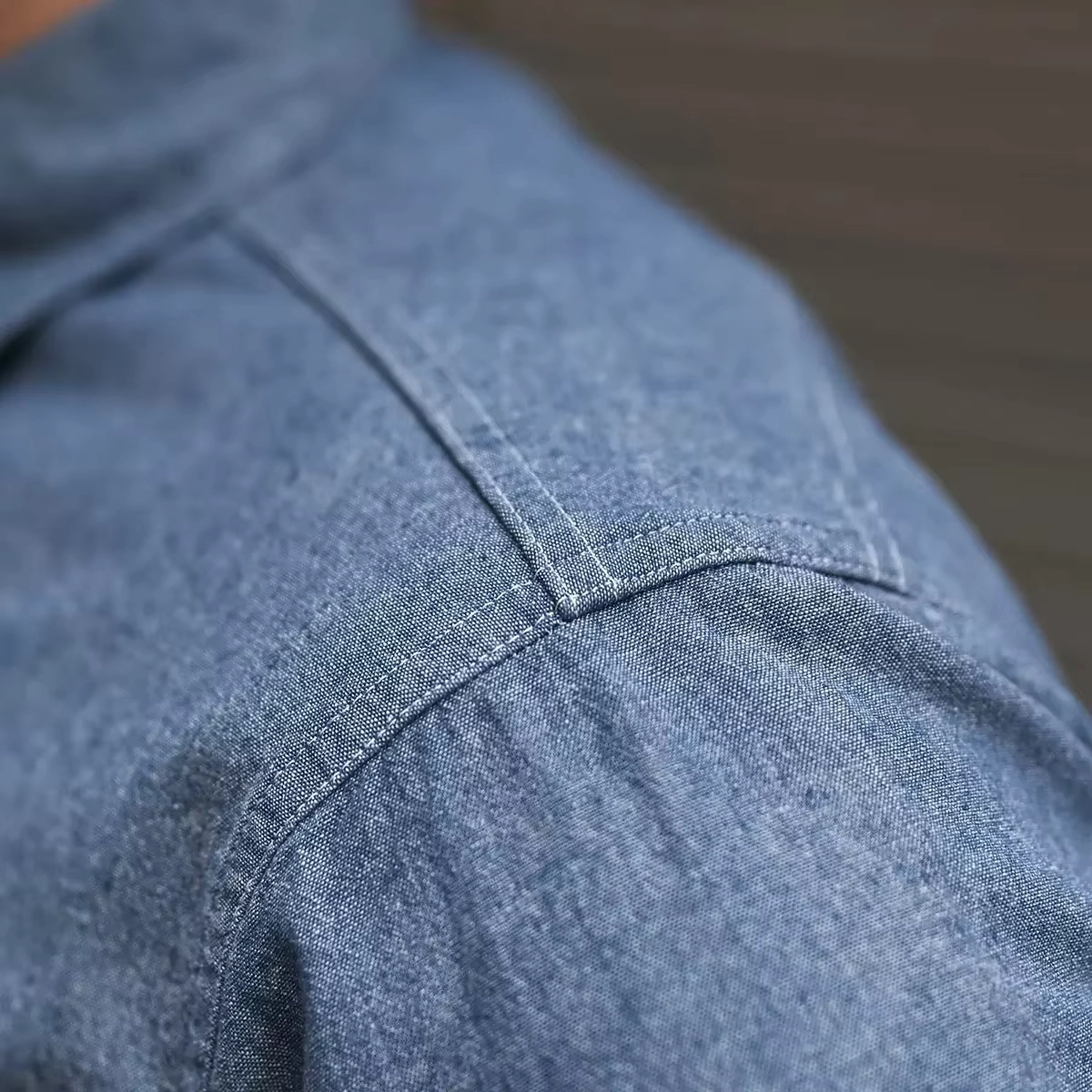 Two-Pocket Chambray Work Shirt - Image 3