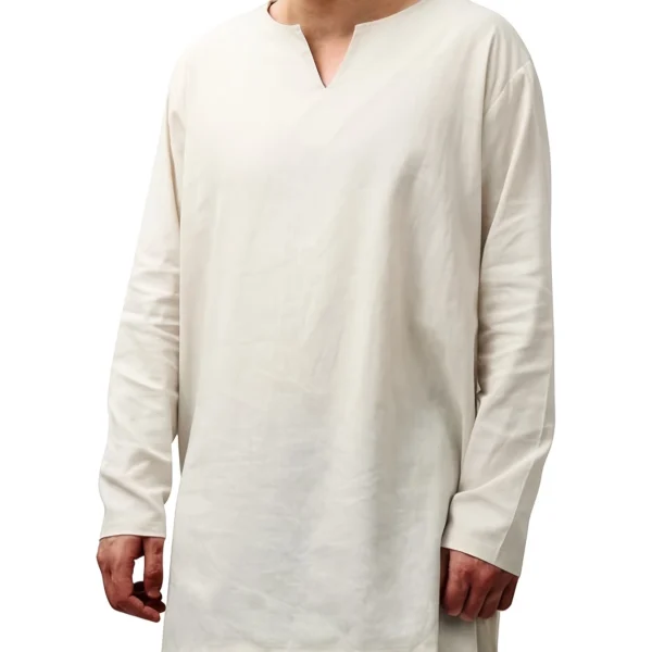 Asymmetric Linen V-Neck Tunic