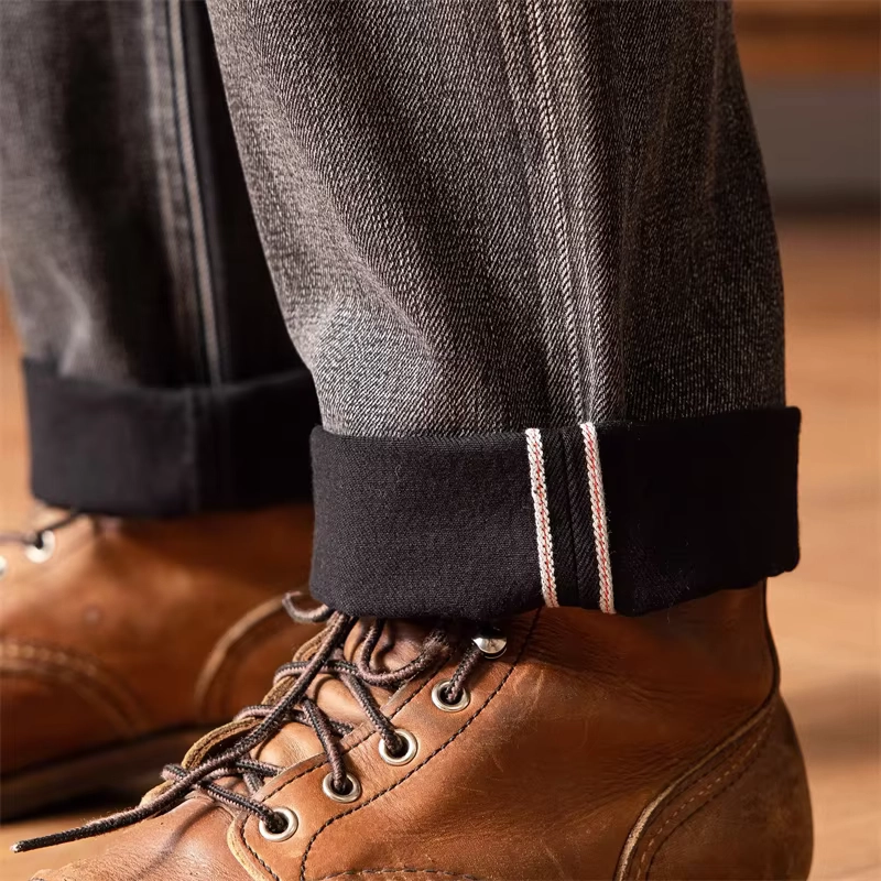 Worn Black Selvedge Straight Jeans - Image 3