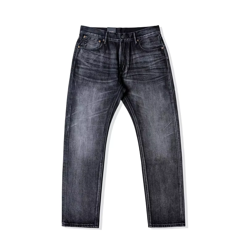 Worn Black Selvedge Straight Jeans - Image 5