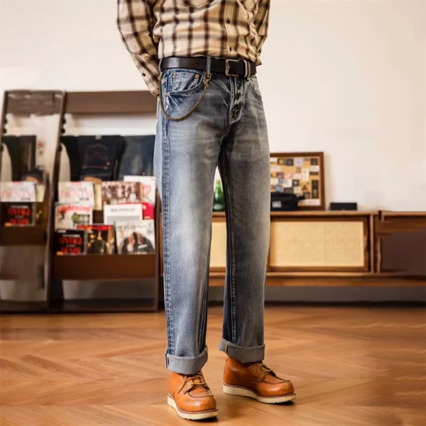 Ice Blue Selvedge Straight Jeans