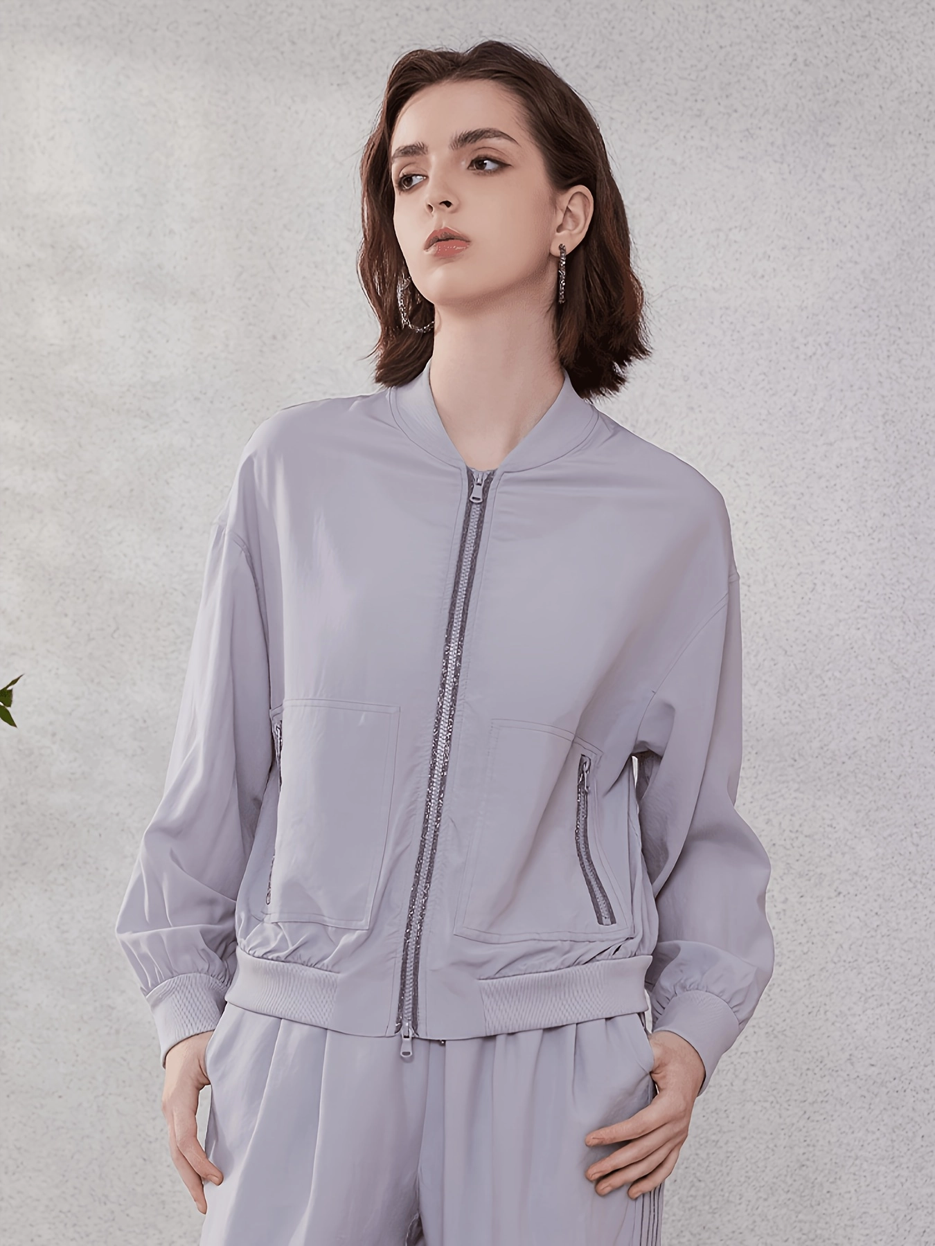 Lyocell Baseball-Collar Zip Jacket - Image 4