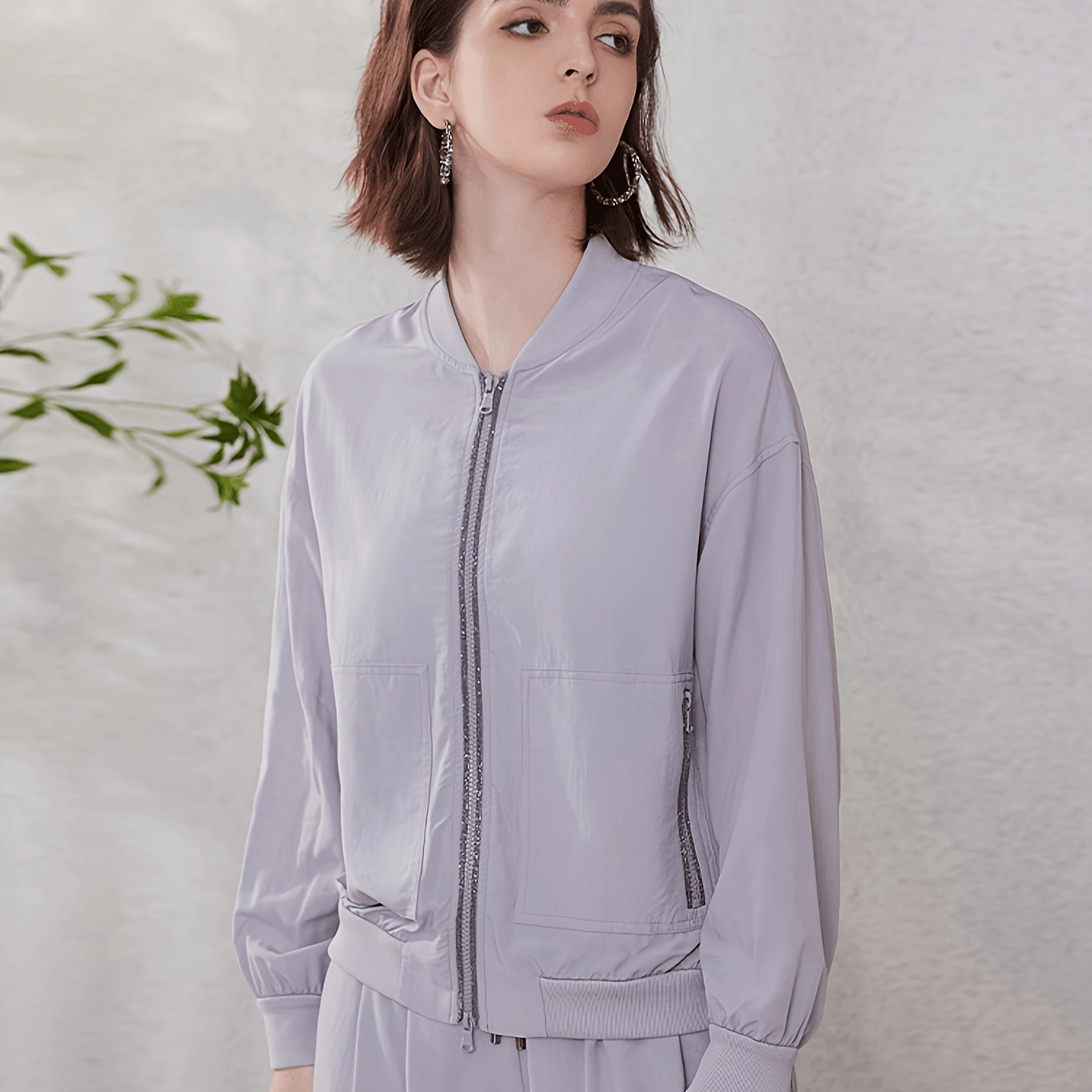 Lyocell Baseball-Collar Zip Jacket - Image 6