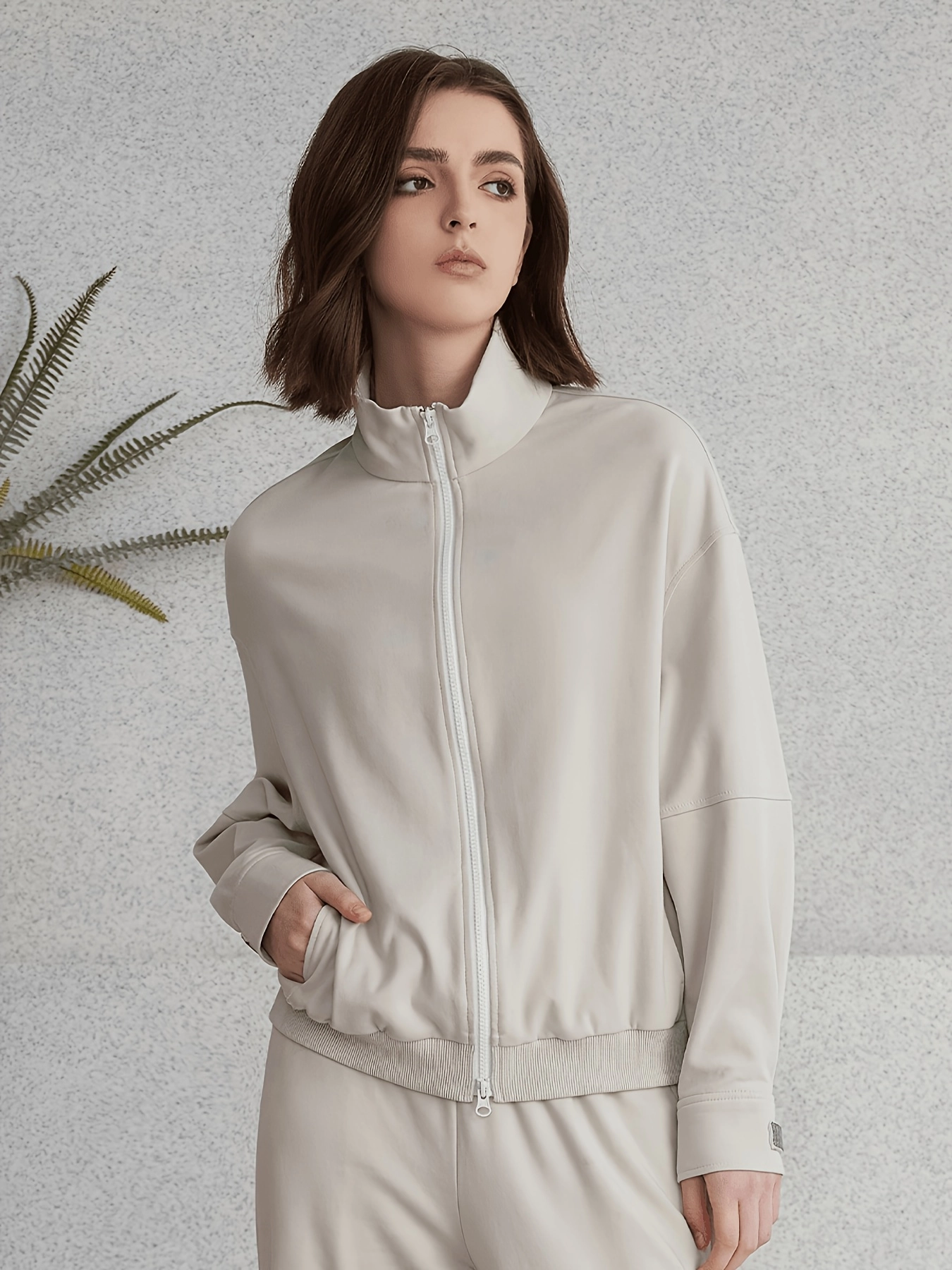 Stand-Collar Cotton-Blend Zip Jacket - Image 2
