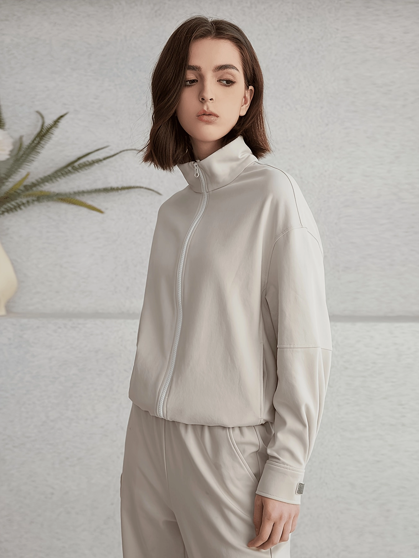 Stand-Collar Cotton-Blend Zip Jacket - Image 4