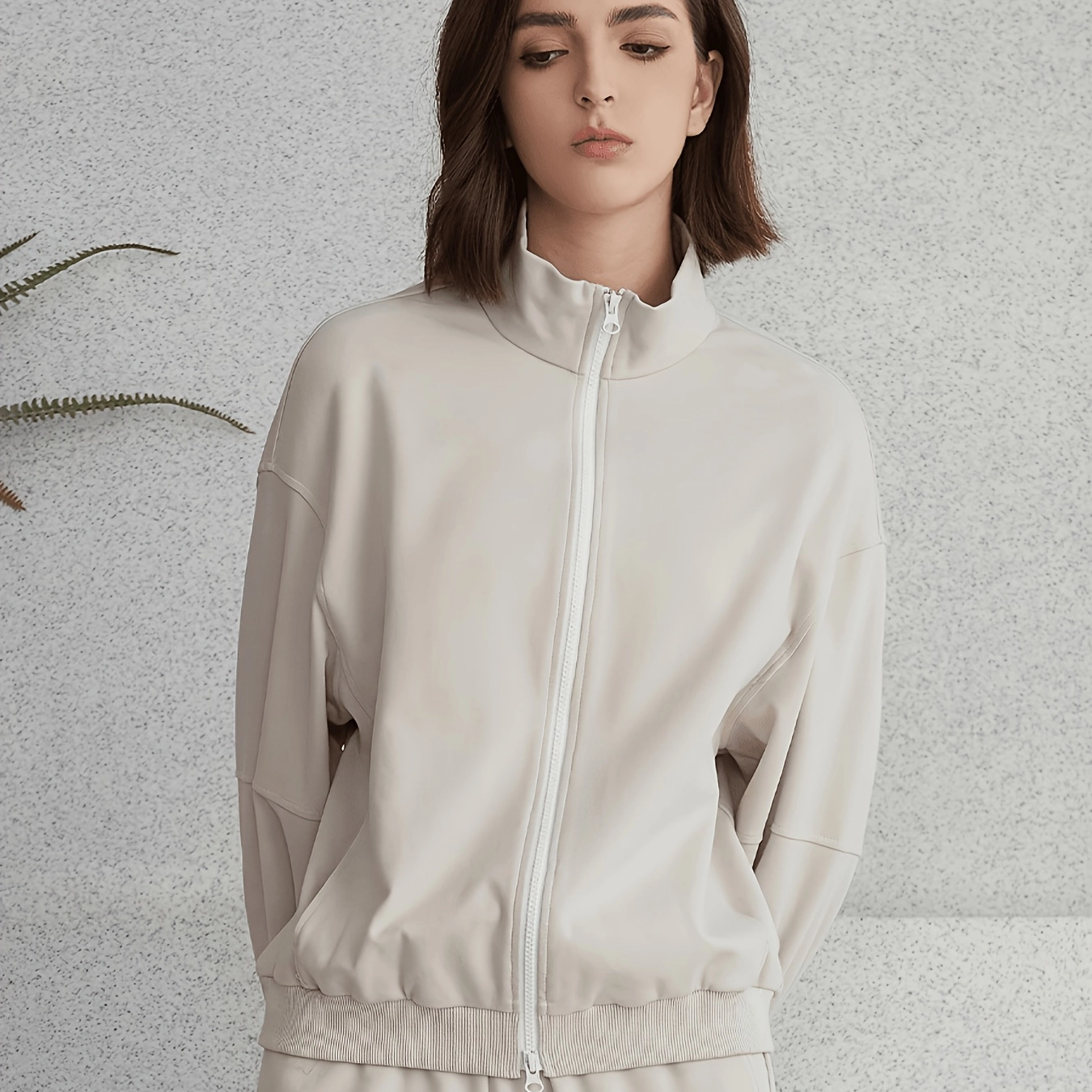 Stand-Collar Cotton-Blend Zip Jacket - Image 6