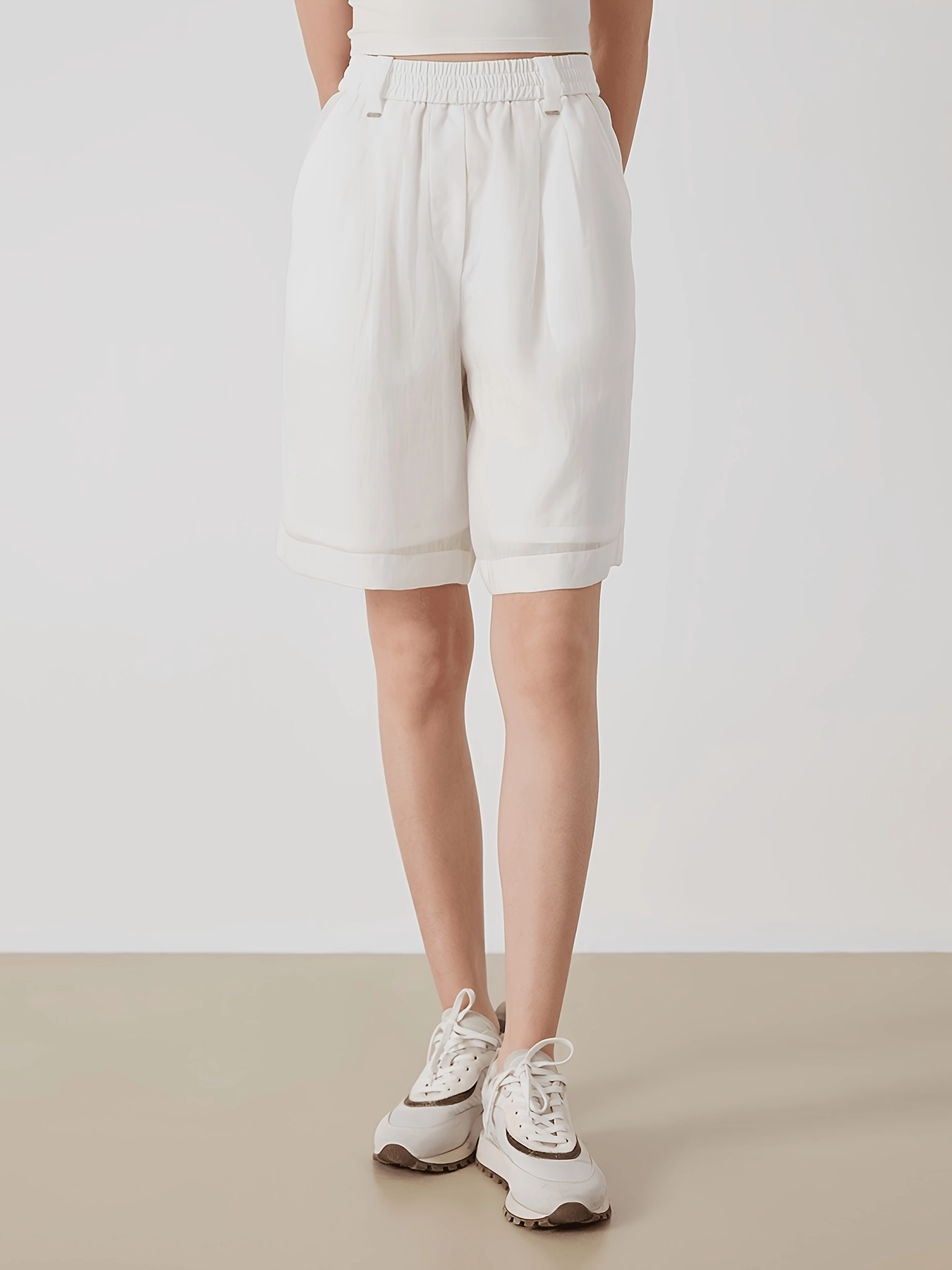Ramie-Lyocell Bermuda Shorts