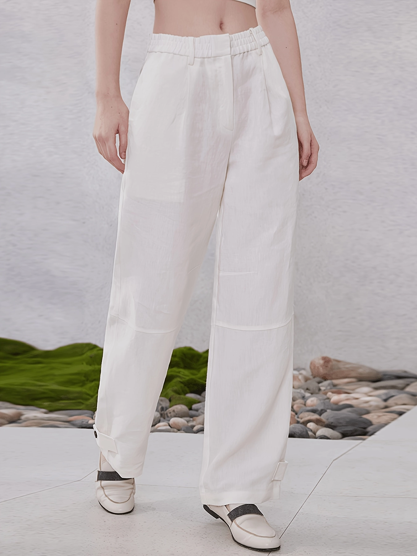 High-Rise Linen Wide-Leg Pants - Image 2