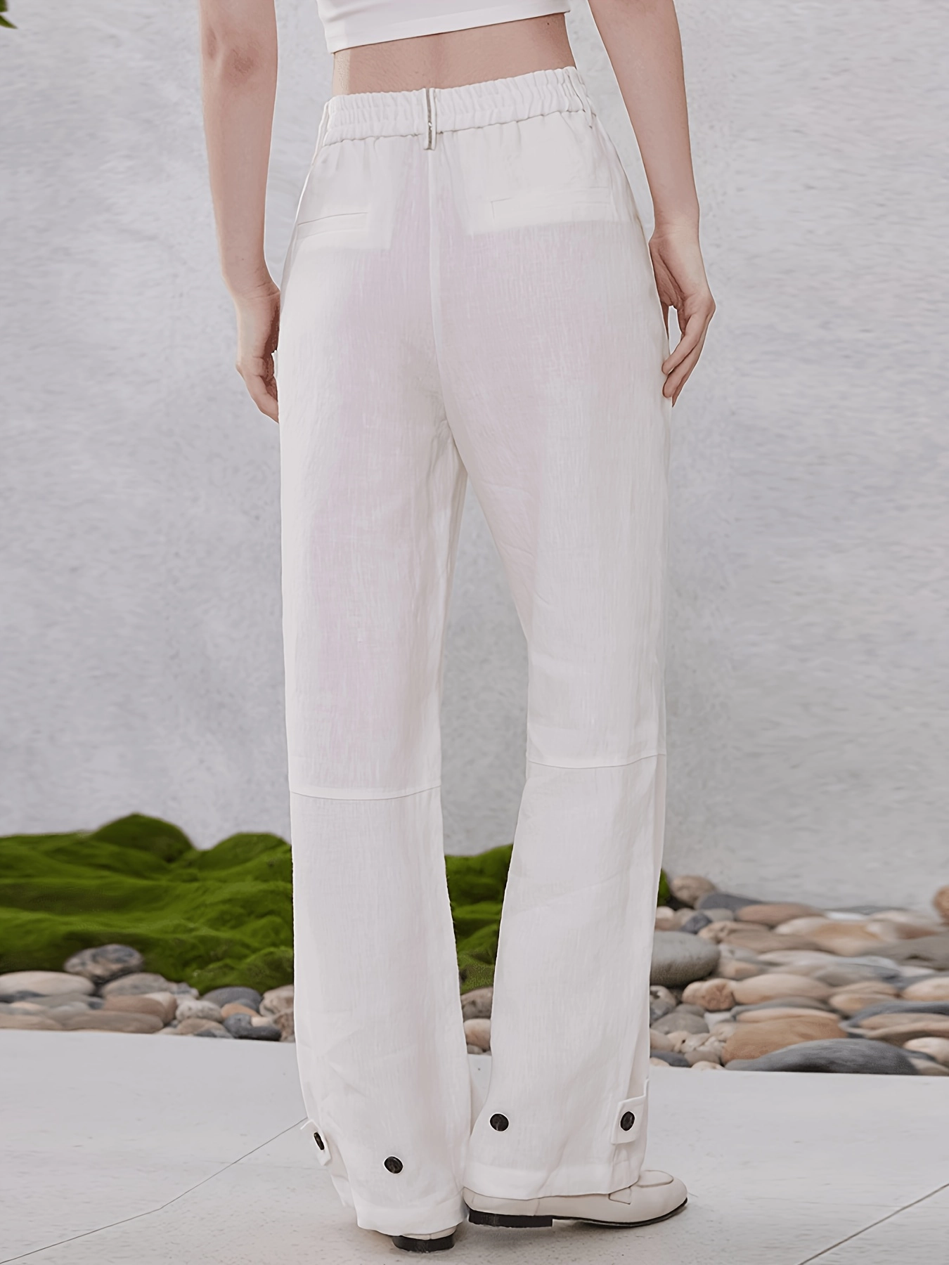 High-Rise Linen Wide-Leg Pants - Image 4
