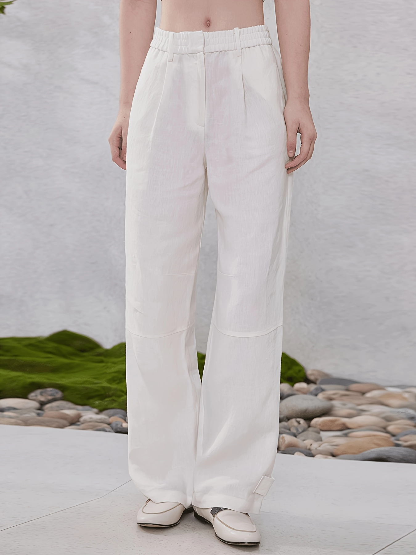 High-Rise Linen Wide-Leg Pants