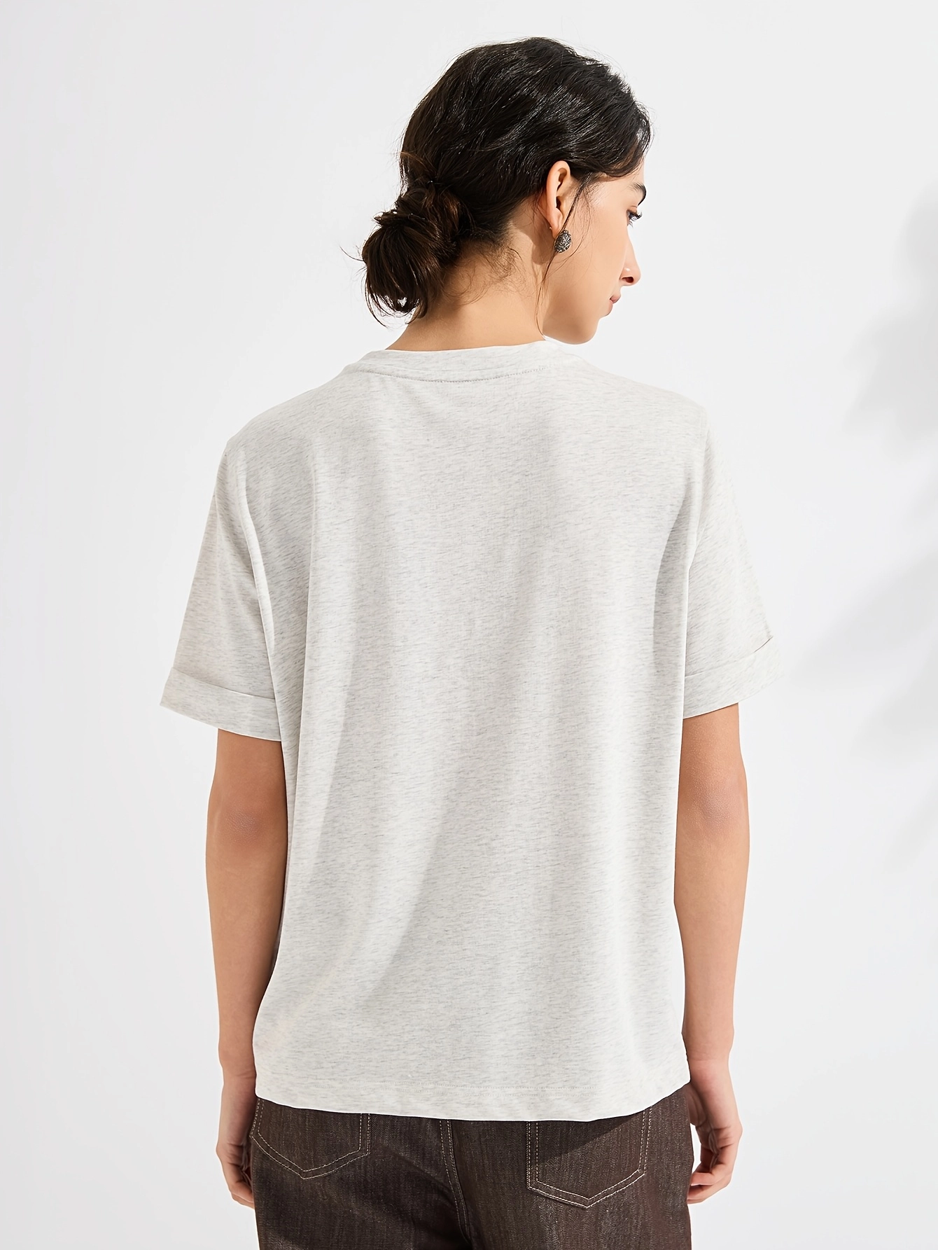 Metallic-Trim Cotton-Lyocell Tee - Image 6