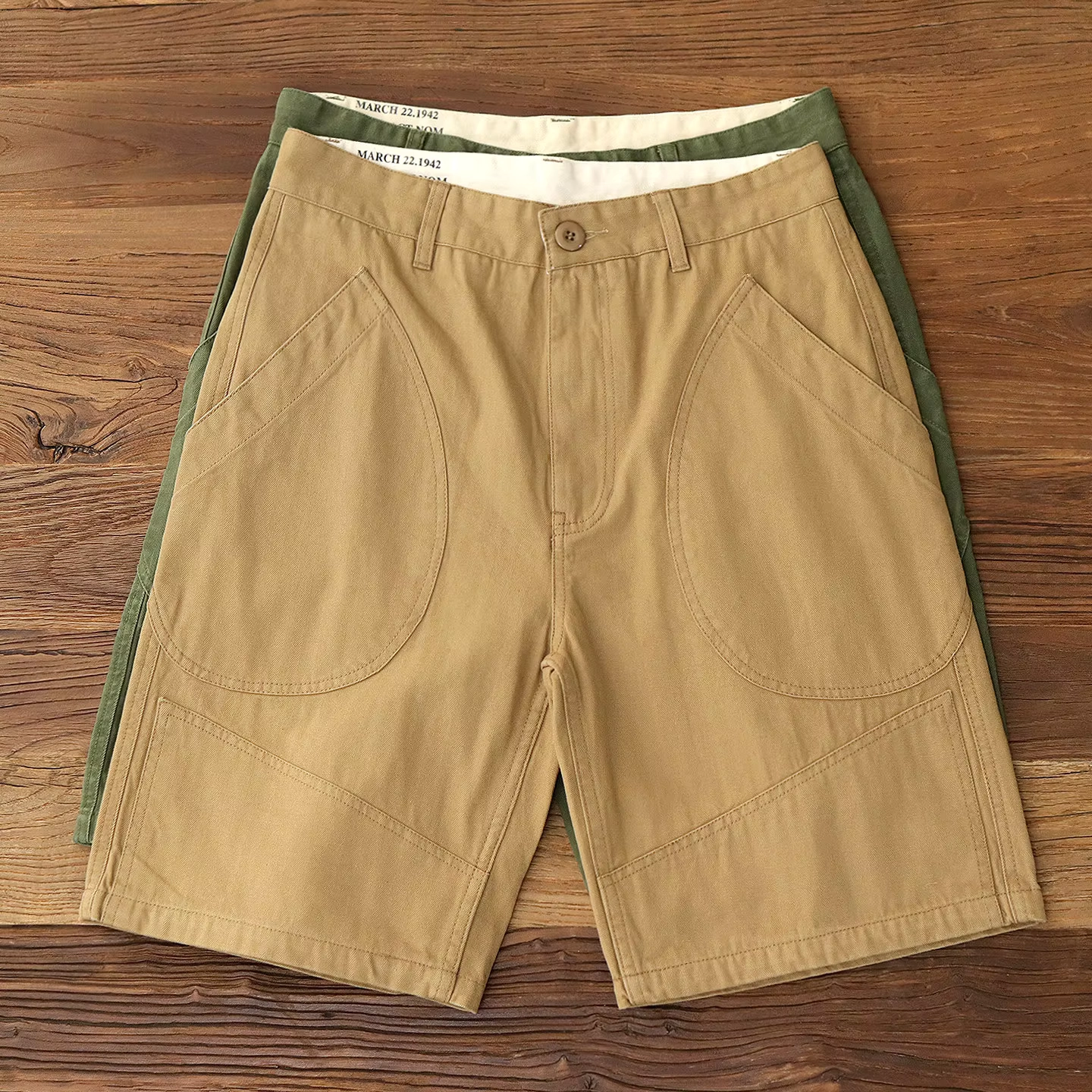 Men's Herringbone Cargo Shorts