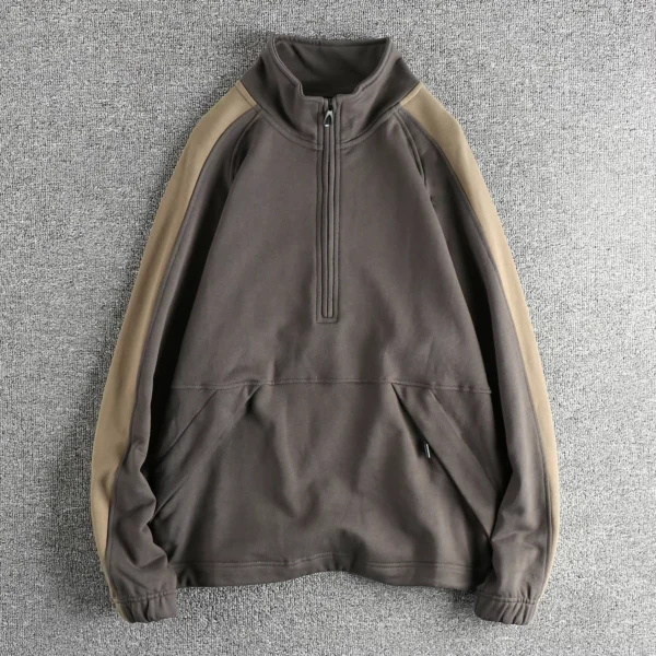 Men's Cotton Stand Collar Sweatshirt