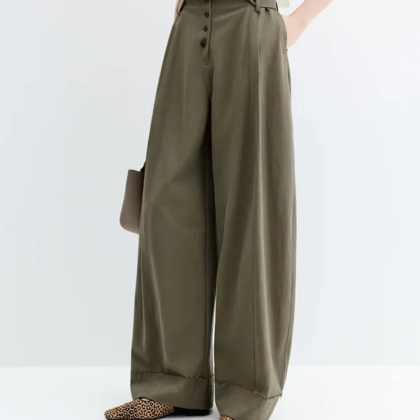 Women's Wide Leg Cotton Pants