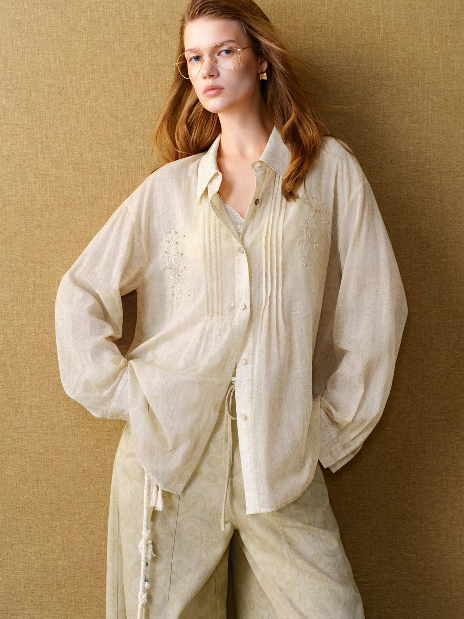 Women's Embroidered Cotton Blouse - Image 4