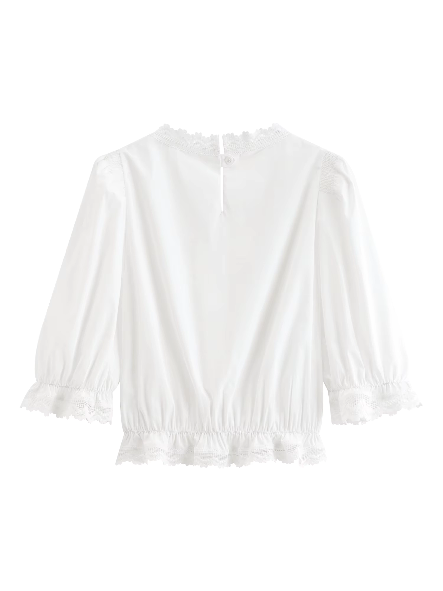 Women's Cotton Puff Sleeve Blouse - Image 4